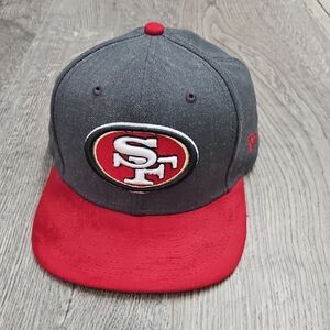 New Era Gray and Red SF Hat